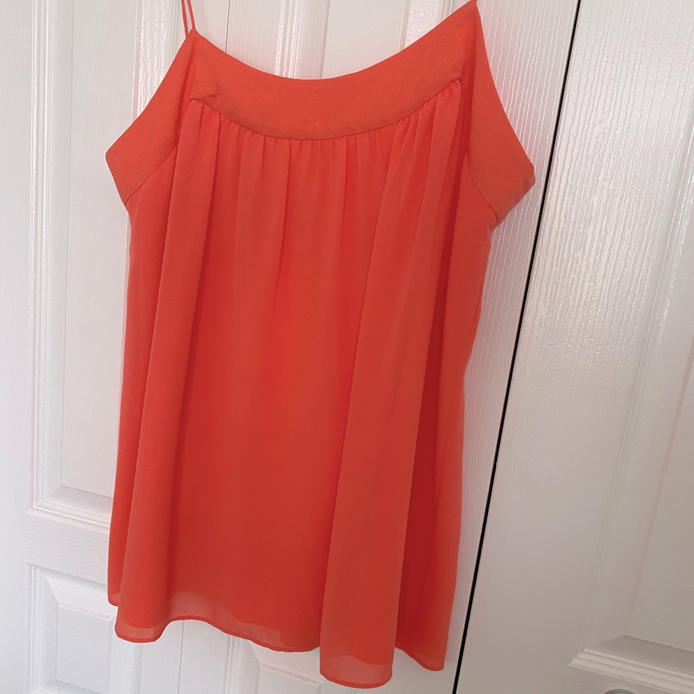 Camisole top with chiffon layer